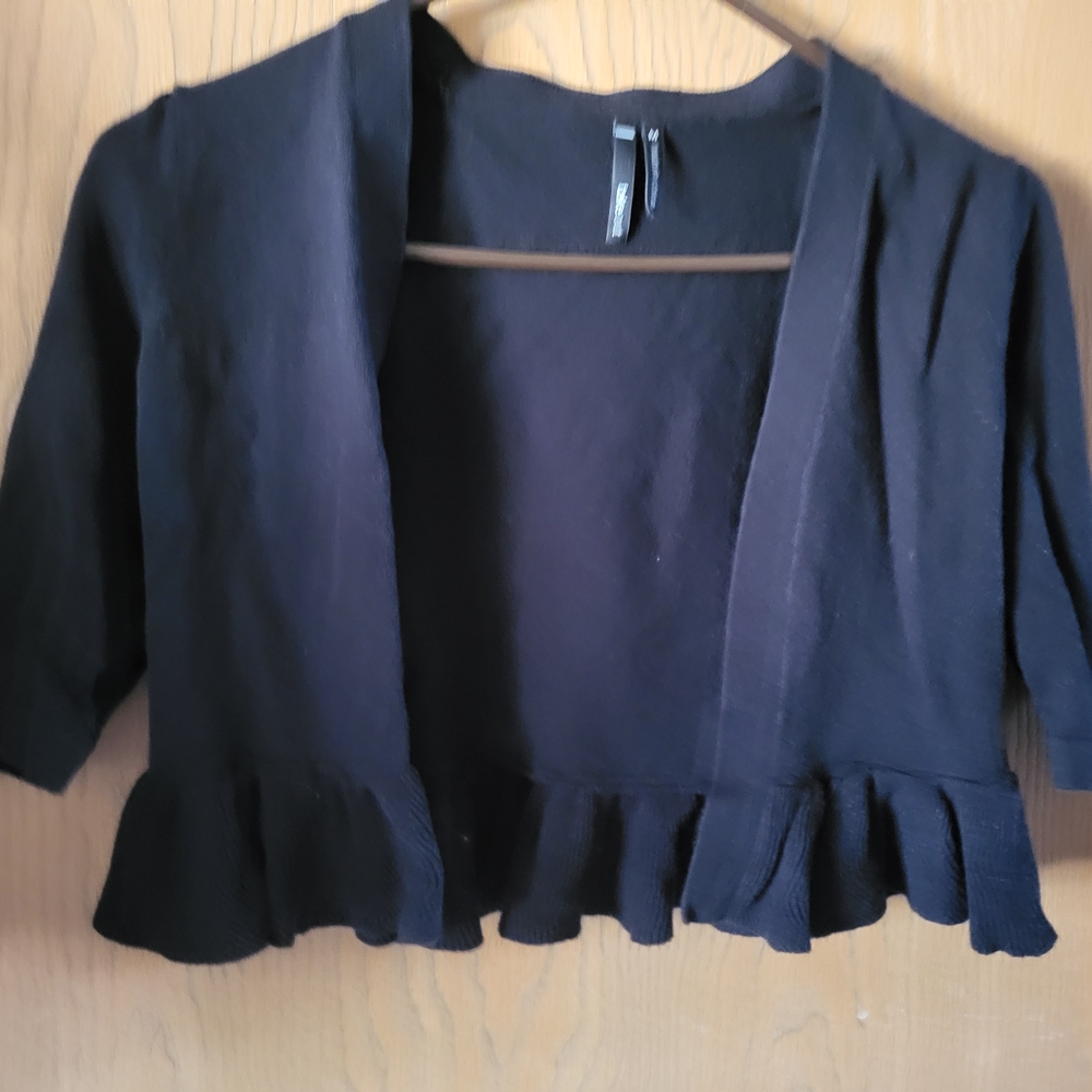 Takeout Black Ruffled Blouse